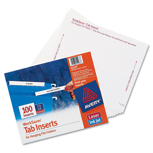 AVE11137 Avery Laser/Inkjet Hanging File Folder Inserts - Zuma