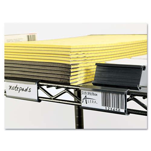 Image of Wire Shelving Shelf Tag, 3" long, Gray, 10/Pack