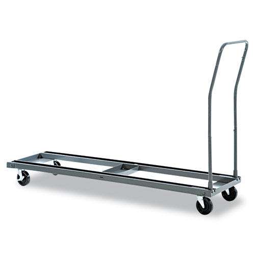 Chair/Table Cart, Metal, 600 lb Capacity, 20.86" x 50.78" to 72.04" x 43.3", Black