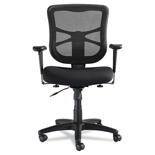 Image of Alera Elusion Series Mesh Mid-Back Swivel/Tilt Chair, Supports Up to 275 lb, 17.9" to 21.8" Seat Height, Black
