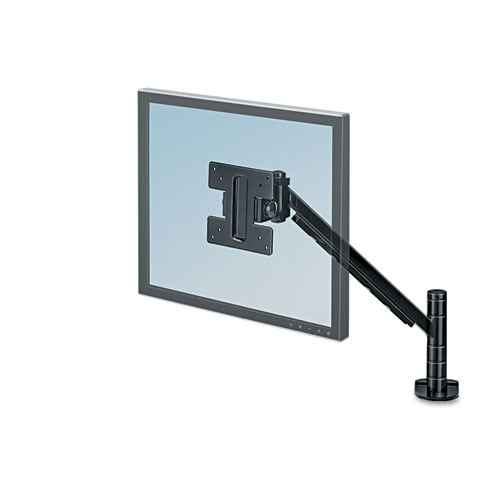 Image of Fellowes® Designer Suites Flat Panel Monitor Arm, 180 Degree Rotation, 45 Degree Tilt, 360 Degree Pan, Black, Supports 20 Lb