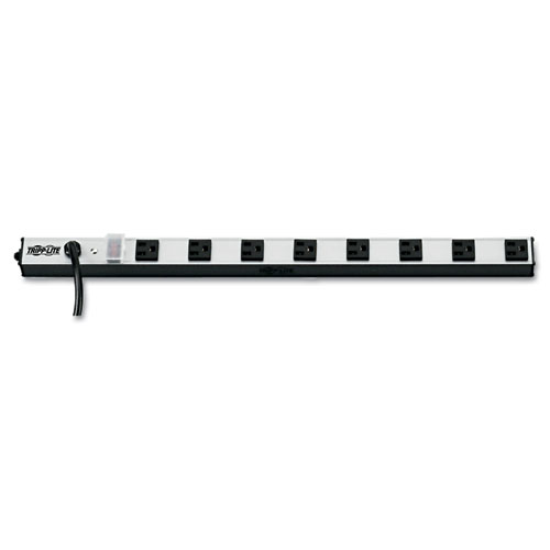 Vertical Power Strip, 8 Outlets, 15 ft. Cord, 24" Length | by Plexsupply