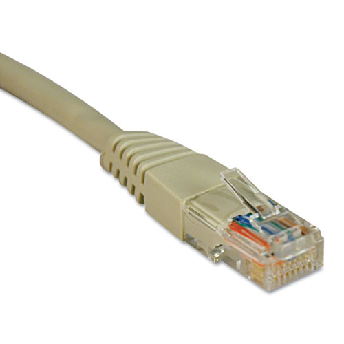 CAT5E 350MHZ MOLDED PATCH CABLE, RJ45 (M/M), 2 FT., GRAY