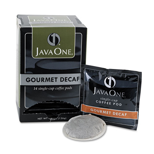 Image of Java One® Coffee Pods, Colombian Decaf, Single Cup, Pods, 14/Box