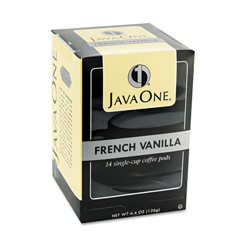Coffee Pods, French Vanilla, Single Cup, 14/Box