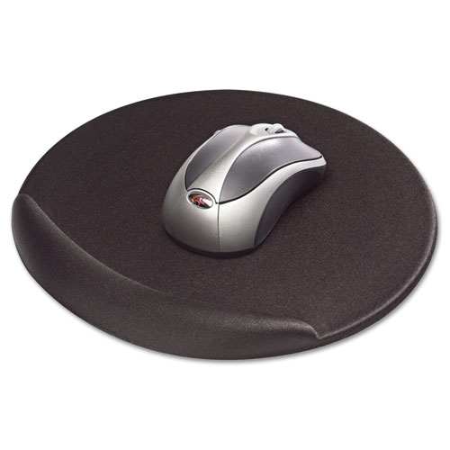 Image of Kelly Computer Supply Viscoflex Oval Mouse Pad, 8" Dia., Black