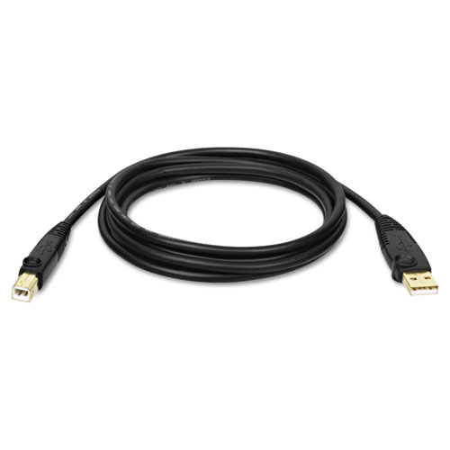 USB 2.0 A/B Cable (M/M), 15 ft., Black | by Plexsupply