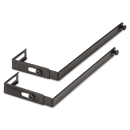 Adjustable Cubicle Hangers, Black, Set of Two | by Plexsupply