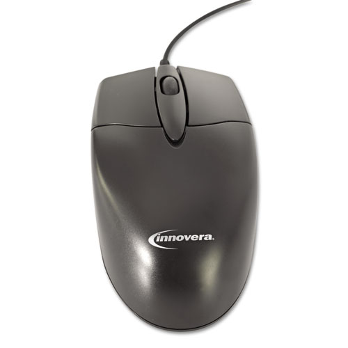 Image of Mid-Size Optical Mouse, USB 2.0, Left/Right Hand Use, Black