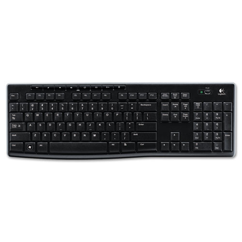 Logitech® K270 Wireless Keyboard, Usb Unifying Receiver, Black
