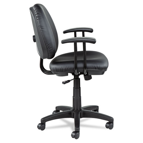 Image of Alera Interval Series Swivel/Tilt Task Chair, Bonded Leather Seat/Back, Up to 275 lb, 18.11" to 23.22" Seat Height, Black