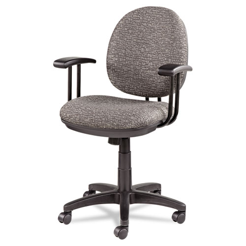 Image of Alera Interval Series Swivel/Tilt Task Chair, Supports 275 lb, 18.11" to 23.22" Seat, Graphite Gray Seat/Back, Black Base