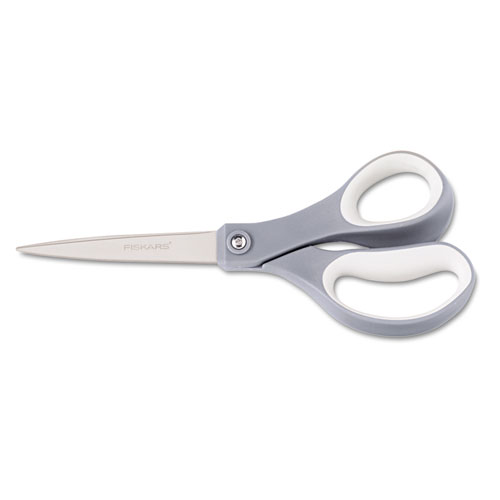 Everyday Titanium Softgrip Scissors, 8" Long, 3.1" Cut Length, Gray, Straight Handle FSK1540901047