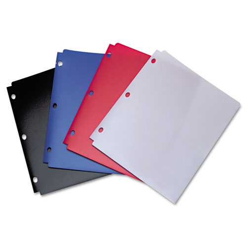 Snapper Twin Pocket Poly Folder, 8-1/2 x 11, Assorted Colors