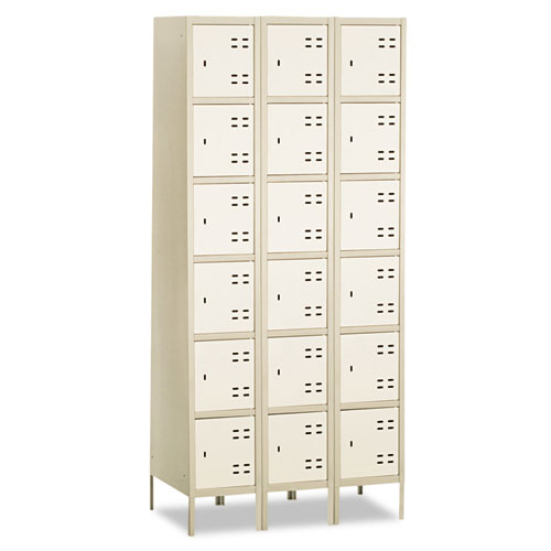 Image of Safco® Three-Column Box Locker, 36W X 18D X 78H, Two-Tone Tan