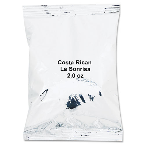 Coffee Portion Packs, Costa Rican La Sonrisa, 2oz Packets, 40/carton