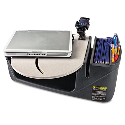 AutoExec® Car Desk with Laptop Mount, Supply Organizer, Gray