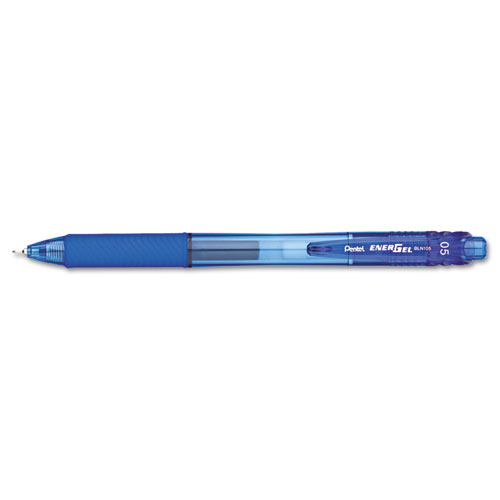Pentel EnerGel-X Retractable Roller Gel Pen 1mm Trans Black Barrel Black Ink 