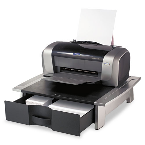 Office Suites™ Printer/Machine Stand, 21 1/4 x 18 1/16 x 5 1/4, Black/Silver