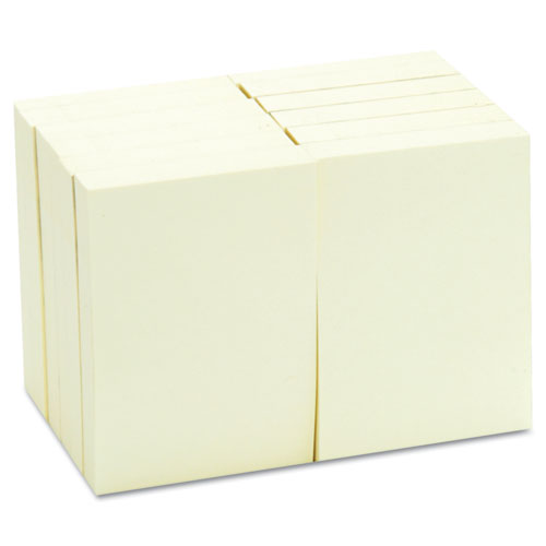 7530012074356 SKILCRAFT Self-Stick Note Pad, 2" x 3", Yellow, 100 Sheets/Pad, 12 Pads/Pack