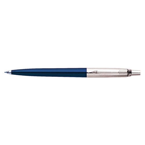 Parker® Jotter Retractable Ballpoint Pen, Black Barrel w/Blue Ink, Medium Point