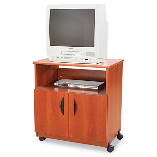 Safco® Laminate Machine Stand w/Open Compartment, 28w x 19-3/4d x 30-1/2h, Cherry