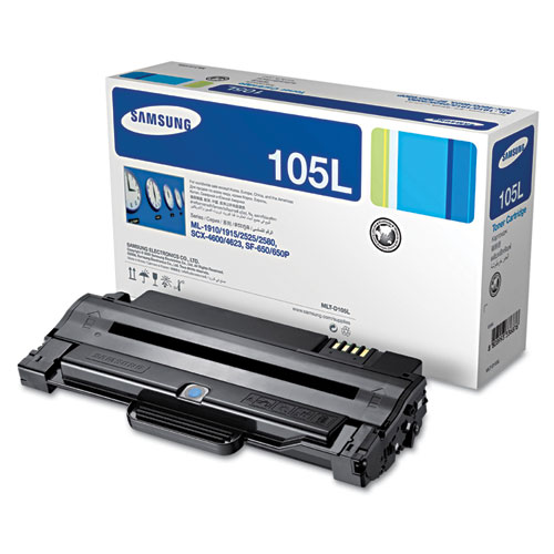 MLT-D105L (SU770A) High-Yield Toner, 2500 Page Yield, Black