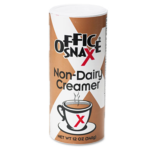 Office Snax® Reclosable Canister Of Powder Non-Dairy Creamer, 12Oz, 24/Carton