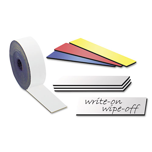 MasterVision® Dry Erase Magnetic Tape Roll, White, 1" x 50 Ft.