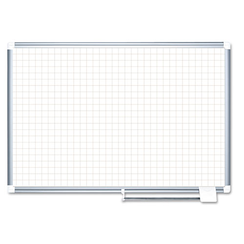 Grid Planning Board, 1" Grid, 48 X 36, White/silver