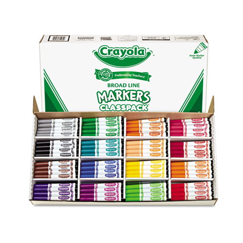 Non-Washable Marker, Broad Bullet Tip, Assorted Classic Colors, 256/Box