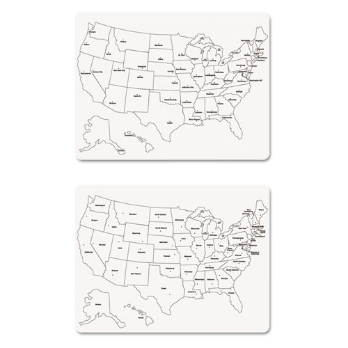 Creativity Street® Two-Sided U.S. Map Whiteboard, 24 x 18