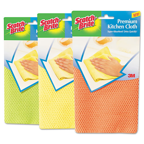 Scotch-Brite™ Kitchen Cleaning Cloth, Microfiber, White, 2/Pack, 12 Packs/Carton