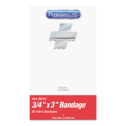 Xpress First Aid Kit Refill, Bandages, 3/4" X 3" Plastic, 50/box