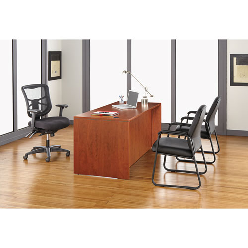 Image of Alera Elusion Series Mesh High-Back Multifunction Chair, Supports Up to 275 lb, 17.2" to 20.6" Seat Height, Black