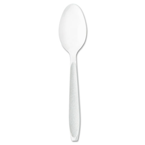 Image of Solo® Impress Heavyweight Full-Length Polystyrene Cutlery, Teaspoon, White, 1,000/Carton