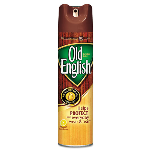 OLD ENGLISH® Furniture Polish, Almond Scent, 12.5 oz Aerosol Spray, 12/Carton