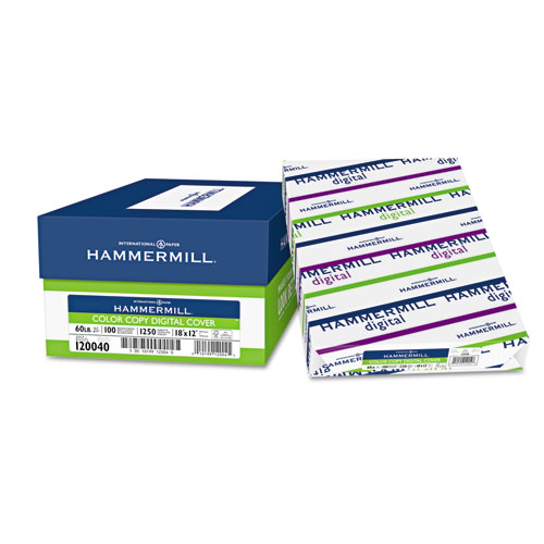 Hammermill® Copier Digital Cover Stock, 60 lbs., 18 x 12, Photo White, 250 Sheets