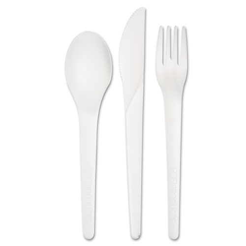 Plantware Renewable & Compostable Cutlery Kit - 6", 250/CT | by Plexsupply