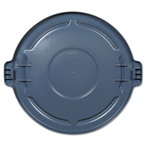Image of Rubbermaid® Commercial Vented Round Brute Lid, 24.5" Diameter X 1.5H, Gray