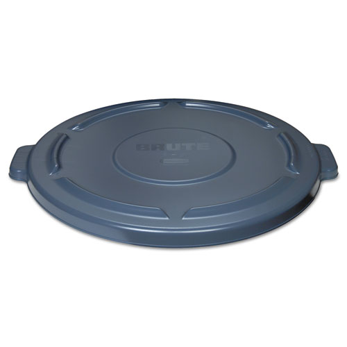 Image of Rubbermaid® Commercial Vented Round Brute Lid, 24.5" Diameter X 1.5H, Gray