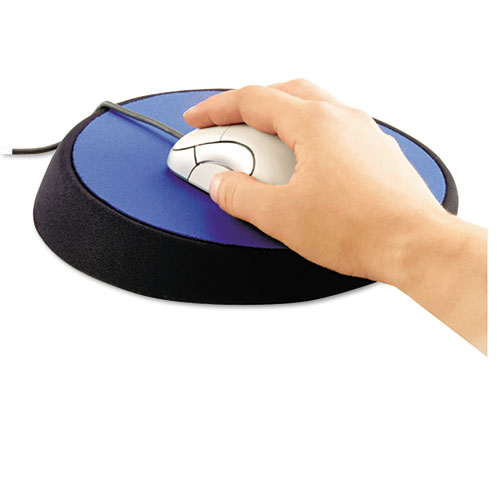 Wrist Aid Ergonomic Circular Mouse Pad, 9 dia., Cobalt