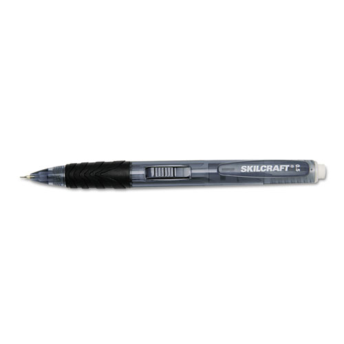 7520013861581 SKILCRAFT Side-Action Mechanical Pencil, 0.5 mm, HB (2.5), Black Lead, Blue Barrel, 6/Box