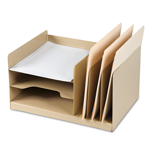7520014521563 SKILCRAFT Combination Desk File, 6 Sections, Letter Size Files, 14 x 7.75 x 11, Beige