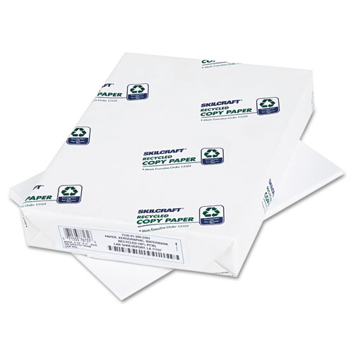 7530012002203 SKILCRAFT U.S. Fed Watermark Paper, 92 Bright, 20 lb Bond Weight, 8.5 x 11, White, 500 Sheets/Ream, 10 Reams/CT