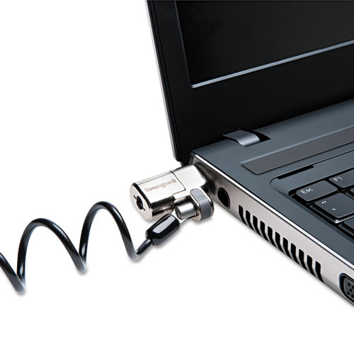 Kensington® ClickSafe Keyed Laptop Lock, 5ft and 6ft Cables, 2/Pack