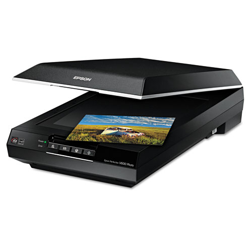 Epson® Perfection V600 Photo Color Scanner, Scans Up to 8.5" x 11.7", 6400 dpi Optical Resolution