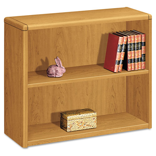 10700 Series Wood Bookcase, Two-Shelf, 36w x 13.13d x 29.63h, Harvest