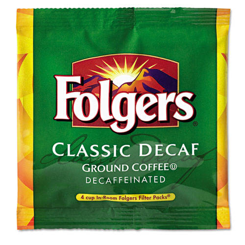 Folgers® Coffee Filter Packs, Decaffeinated, In-Room Lodging, .6 oz, 200/Carton