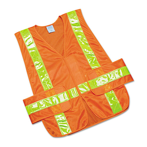 8415015984873, SKILCRAFT, Safety Vest--Class 2 ANSI 107 2010 Compliant, One Size Fits All, Orange